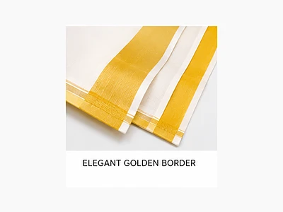 Image of Hand Painted Yellow Floral Kerala Saree - 7